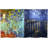 Wright Van Gogh Stars and Flowers Art Canvas Folding Screen-675881086