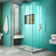 Unidoor Plus 47" W x 30.375" D x 72" H Frameless Pivot Rectangle Shower Enclosure with Fixed Panel