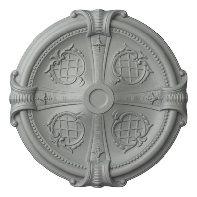 Endurathane Aurora Ceiling Medallion, 30 1/2"OD x 2 3/4"P, Factory Primed