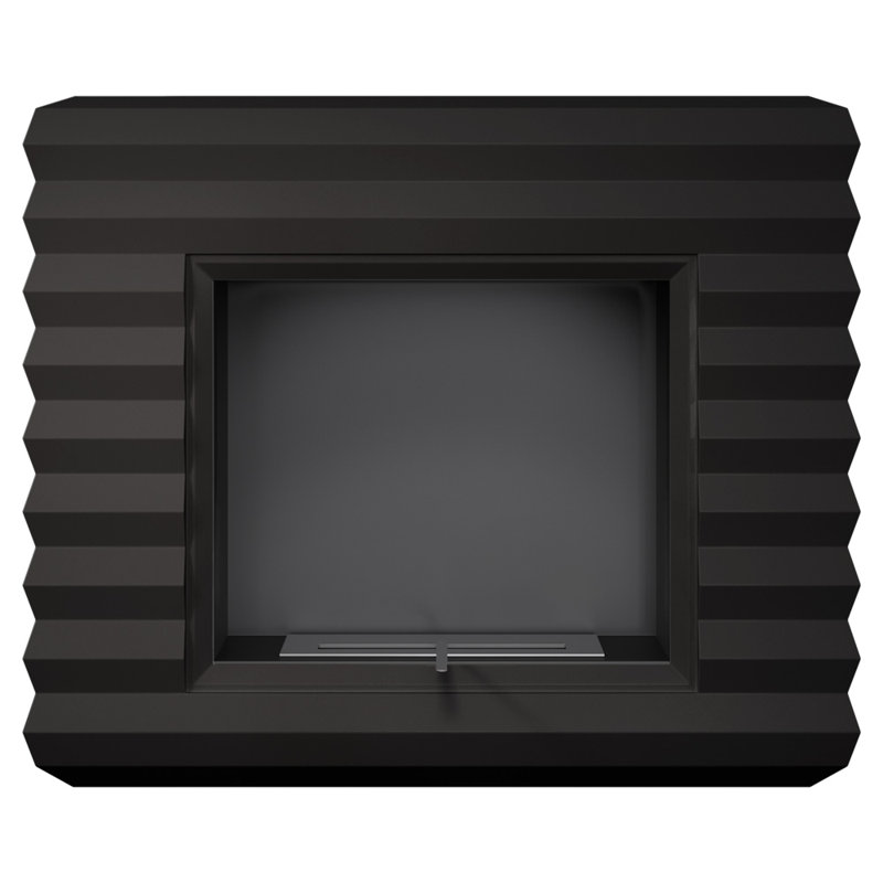 Portal Bio-Fireplace PINUS - VE/FP/B, 37.8" H x 44.8" W x 12.6" D, Black