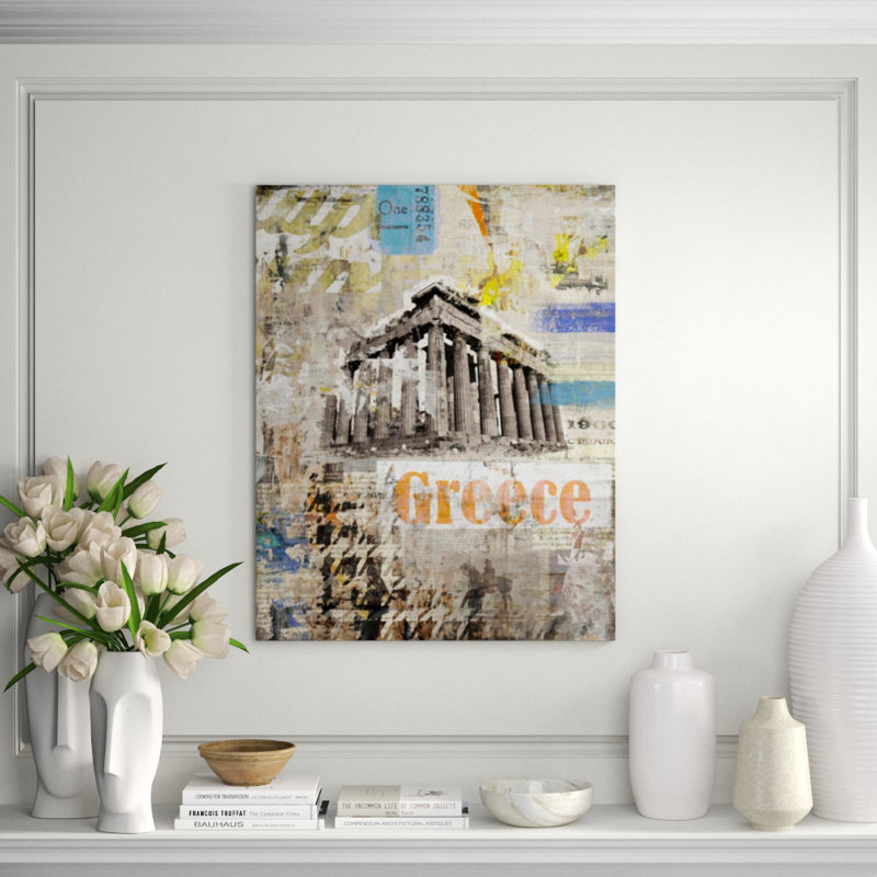 Made In Greece Print by Chelsea Art Studio, Outdoor, 38" H x 30" W x 1.5" D