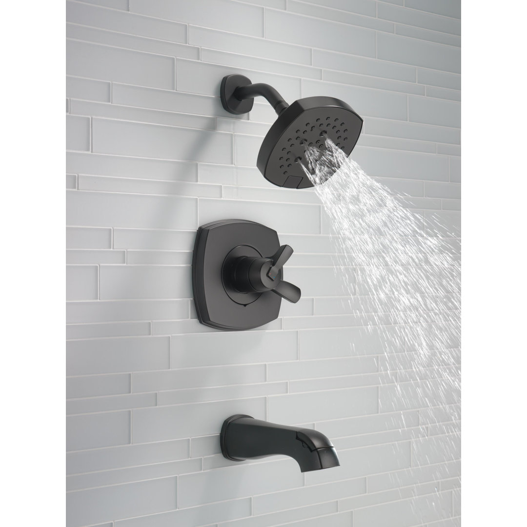 Stryke 17 Series Tub and Shower Faucet Trim with Diverter and H2Okinetic Technology Delta 