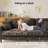 Febo 83'' Square Arms Sofa, Teddy Sofa Couch with Pocket Spring Cushion   -1353743460