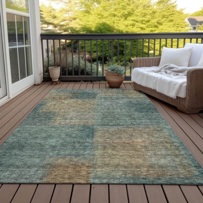 Tapis d'intérieur / extérieur antidérapant Neysa, Rectangle 5 pi x 7 pi 6 po