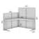 Office In An Hour L-Shaped 1 Person Cubicle with Cable Management