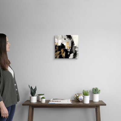 " Neutral Gold Collage I " by Victoria Borges Painting Print