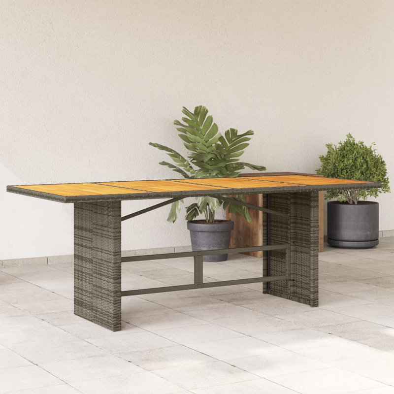 Battistini Rectangular Outdoor Dining Table , 190cm cm W 80cm cm D, Grey