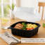  Contenant alimentaire à charnière 18Oz 6X6X3 de 10 pouces avec couvercle transparent jetable pour emporter, restaurants, préparation de repas, traiteur, livraison (40)