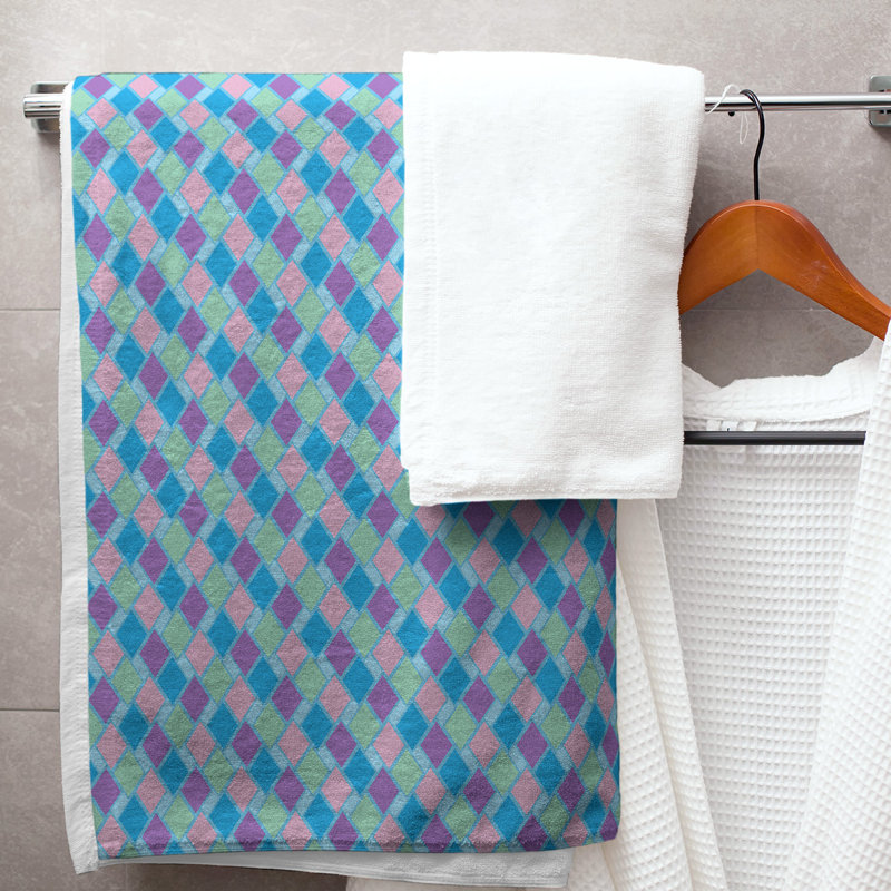 Katelyn Elizabeth Bath Towel, Blue/Gray