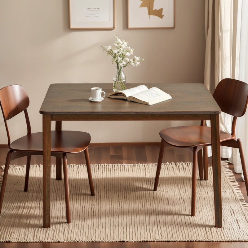Table carrée moderne Momordique, Brun