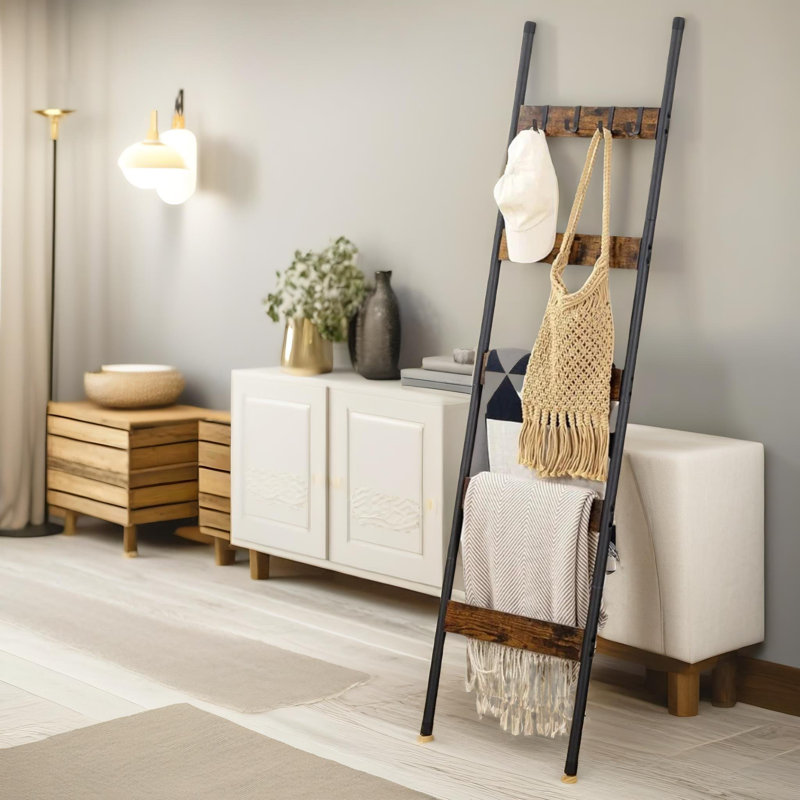 Industrial Rustic 5 ft Blanket Ladder