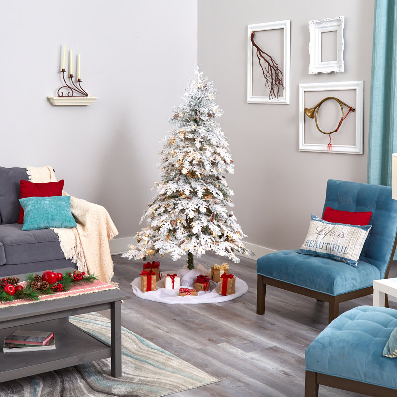 Lighted Artificial Christmas Tree, 6' H