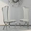 Ensemble de table de salle à manger 78 pouces blanc et argent avec 4 chaises en cuir chromées blanches-1292125832-1292125833