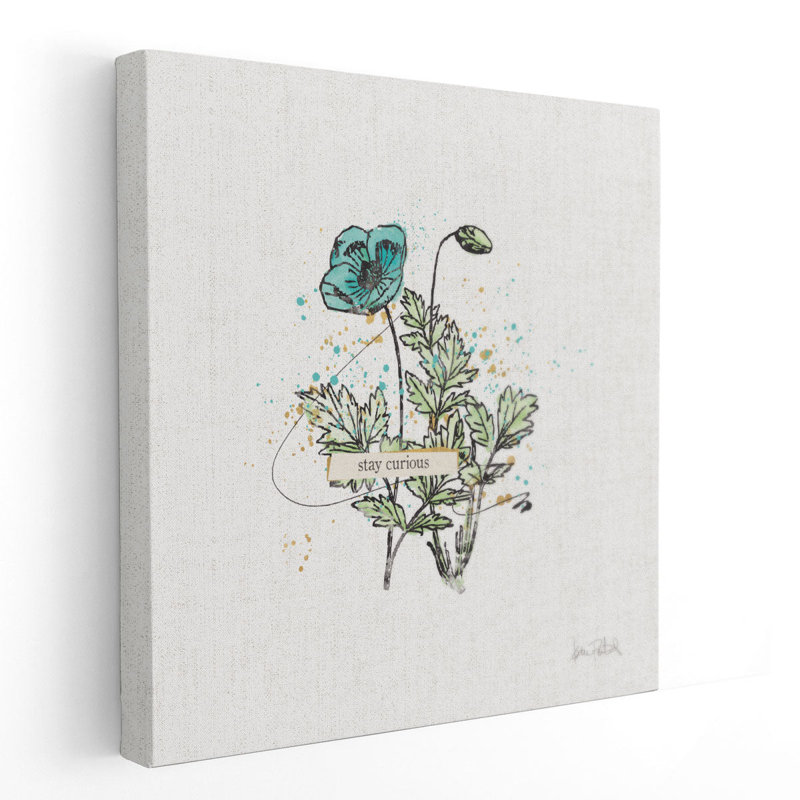 «Thoughtful Blooms II Curious», reproduction d'art sur toile, H 12 po x l 12 po