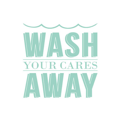 Wash Away Teal - Wrapped Canvas Print