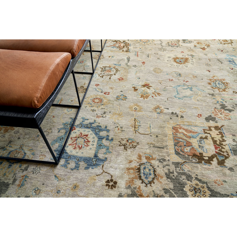 Essex Wool Damask Area Rug, Rectangle 8' x 10'