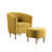 Upholstered 27" Wide Barrel Chair with Ottoman-87709777