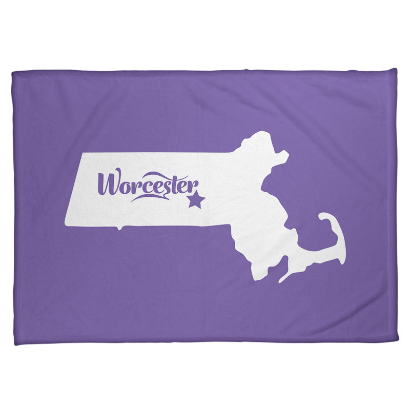 Jeté polaire worcester massachusetts, l 62,5 po x L 82,5 po, Mauve