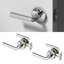 Poignée de porte Arc d'intimité moderne pour (lit et salle de bain) - style minimaliste élégant en chrome-114645747