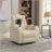 270 Degree Swivel PU Leather Power Recliner Individual Seat Home Theater Recliner With Tray Table,  Phone Holder, Cup Holder,  USB Port, Hidden Arm Storage For Living Room-1471667569