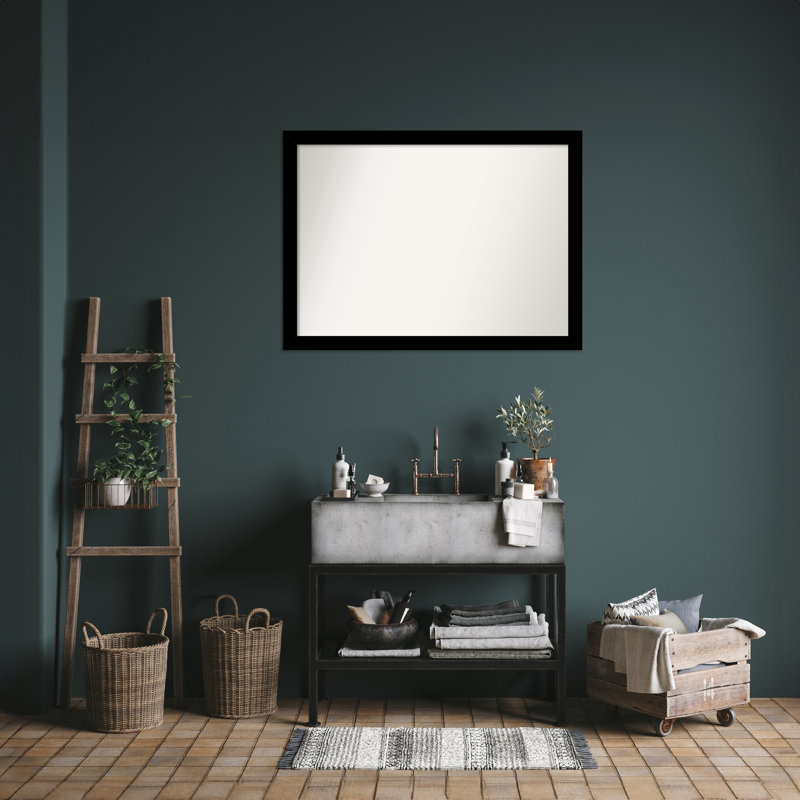 Miroir mural Jini, Noir, Rectangle, 30,25 po x 41,25 po
