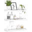 3 tablettes flottantes, blanc / gris