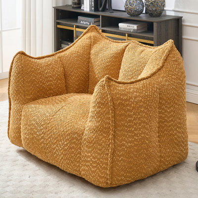 Fauteuil à billes en chenille super confortable avec poignée et accoudoirs pour adultes, parfait pour se détendre et se divertir