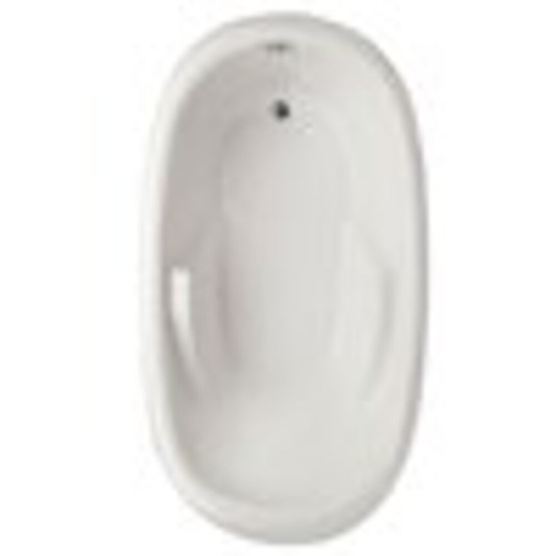 Kimberly 71.5'' L Soaking Bathtub, White, Polished Nickel