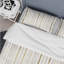 Ensemble de housse de couette glam or blanc à rayures fines Glamour-109147801