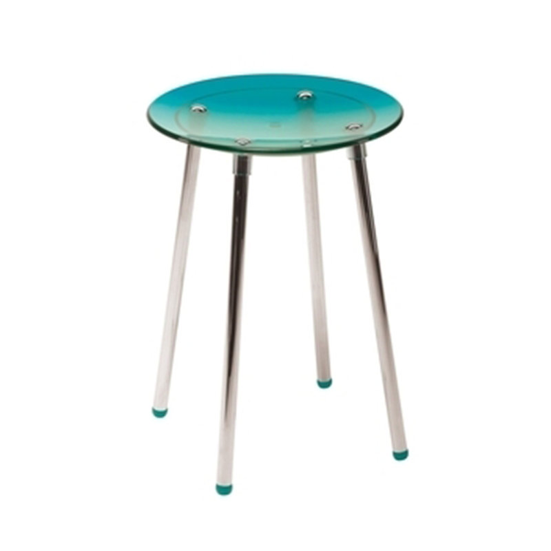 Tabouret décoratif en métal complète, Vert transparent