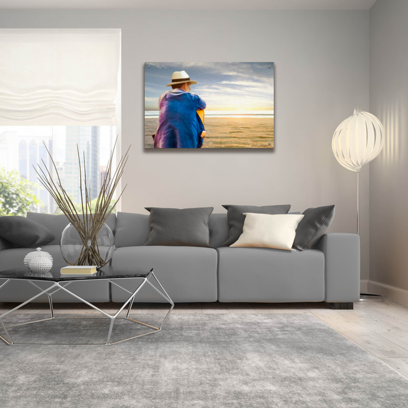 «The Thinker» par Carlos Casamayor, art en verre acrylique, H 24 po x l 36 po x P 0,2 po