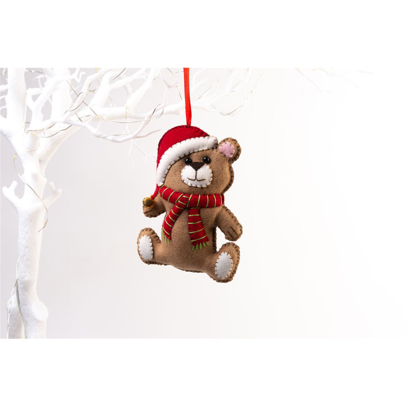 13.5cm Handmade Fabric Animals Hanging Figurine Ornament