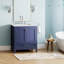 Meuble-lavabo autoportant avec lavabo, armoire de rangement à cadre en bois avec porte à fermeture en douceur, rangement de salle de bain pour la maison
