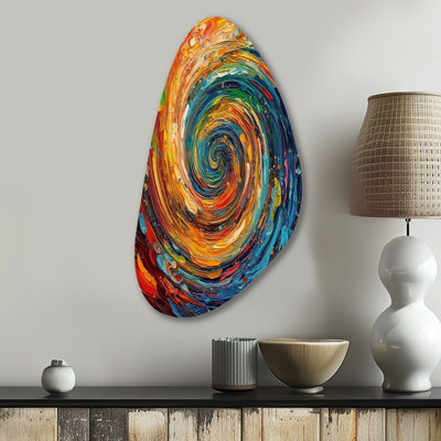 Chiyomi - Marble Asymmetrical Metal Wall Art, Modern Irregular Shape Metal Art Print