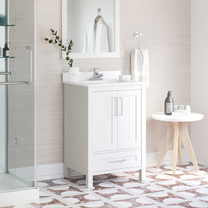 Meuble-lavabo simple 24 po OVE Decors Kansas, Blanc