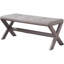 Banc décoratif Glam avec garniture cloutée, siège capitonné, banc latéral rembourré pour chambre à coucher, salon et entrée, gris-830151843