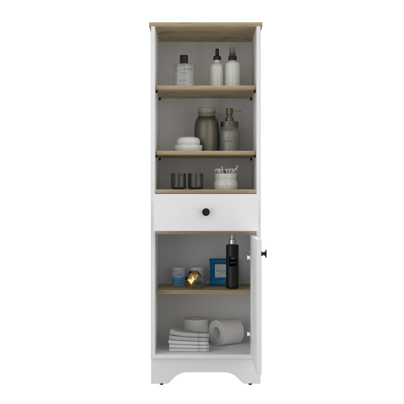 Armoire décorative, un tiroir, une armoire, Blanc