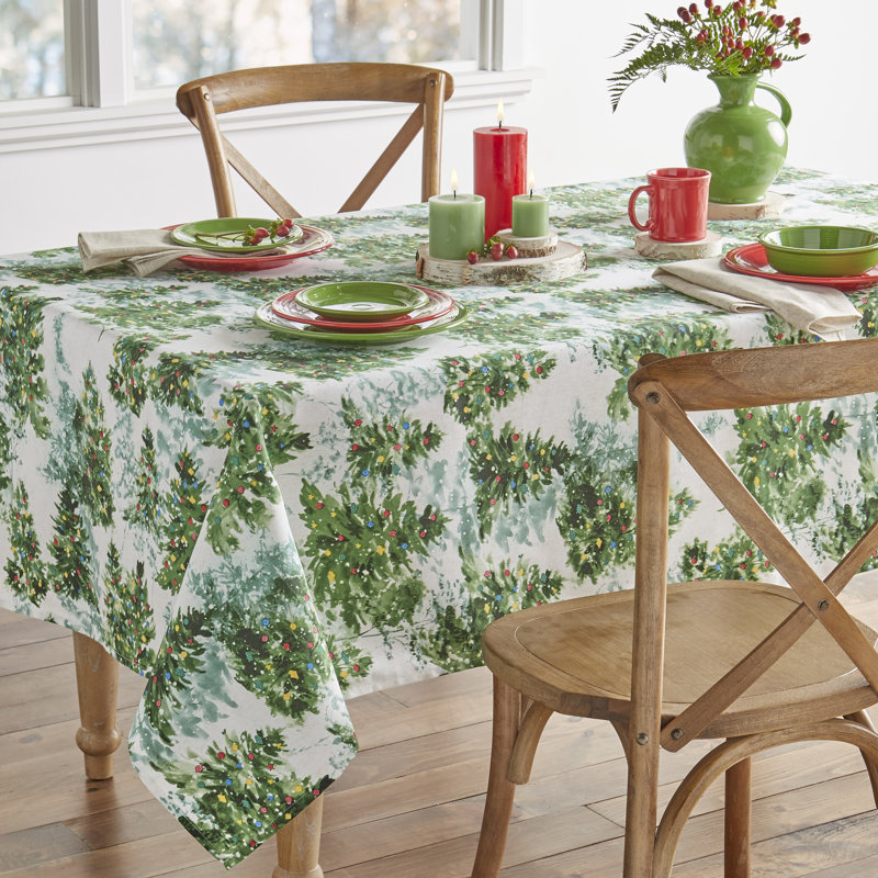 Deck The Halls Tablecloth Single Pack, 84" L x 60" W