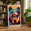 Bear Face Geometric - Print-136738076-136738077