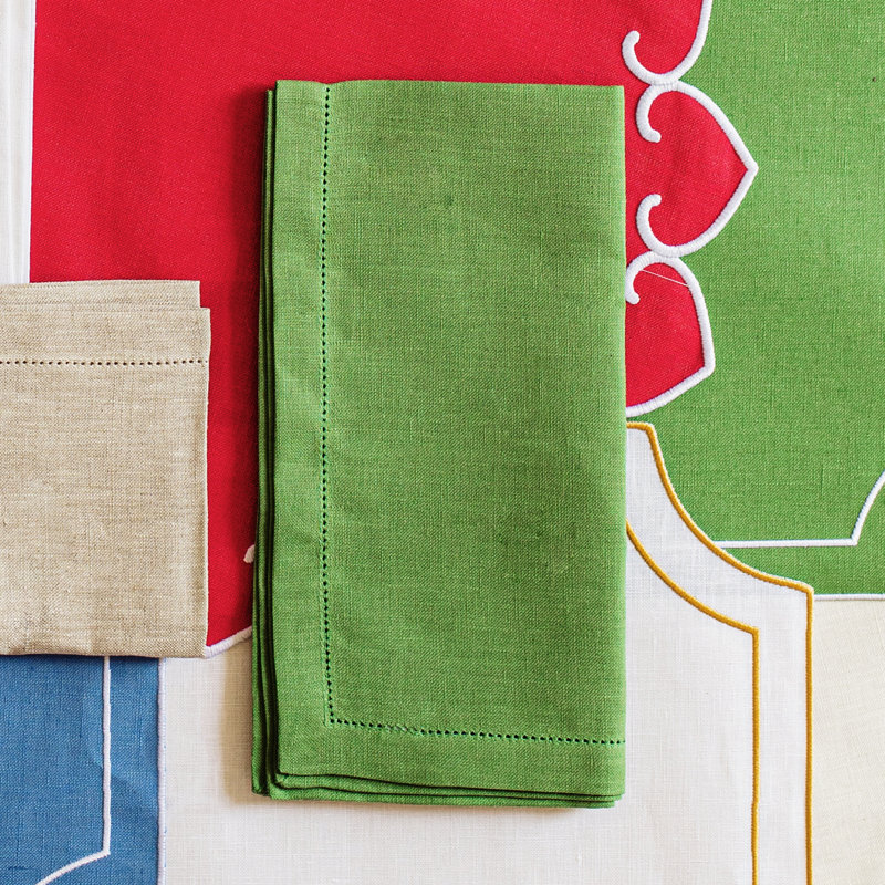 Ensemble de 4 serviettes de table Tessuti, Vert