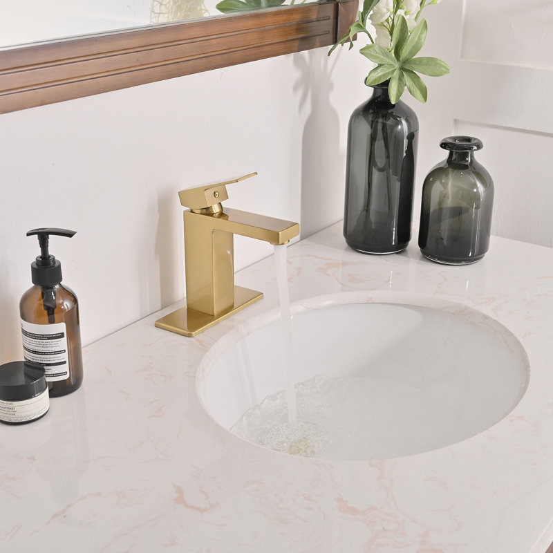 Single Handle Single Hole Bathroom Faucet Modern Deck Mount Brass Vanity Basin Bathroom Sink Faucets