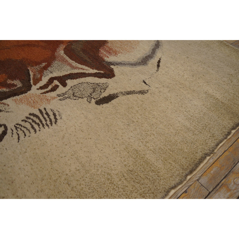 Expressive Vintage Ecuadorian Pictorial Art Rug from Ecuador