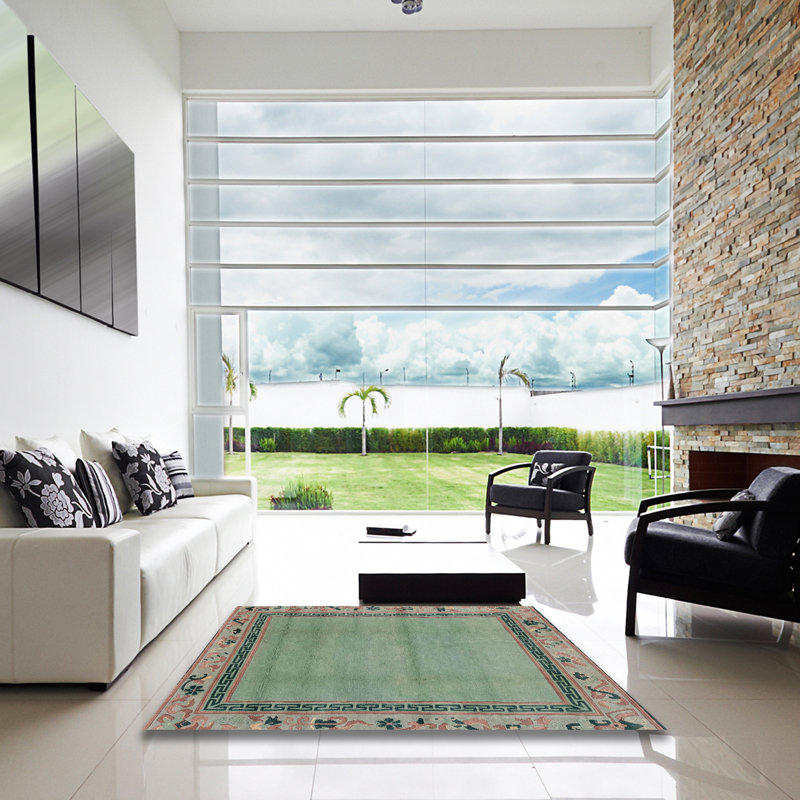 Tapis abstrait abstrait moderne, Carré 6 pi