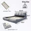 Lit plateforme de luxe avec dossier surdimensionné rembourré, lit plateforme tapissier, lit unique-2032811089-2032811090