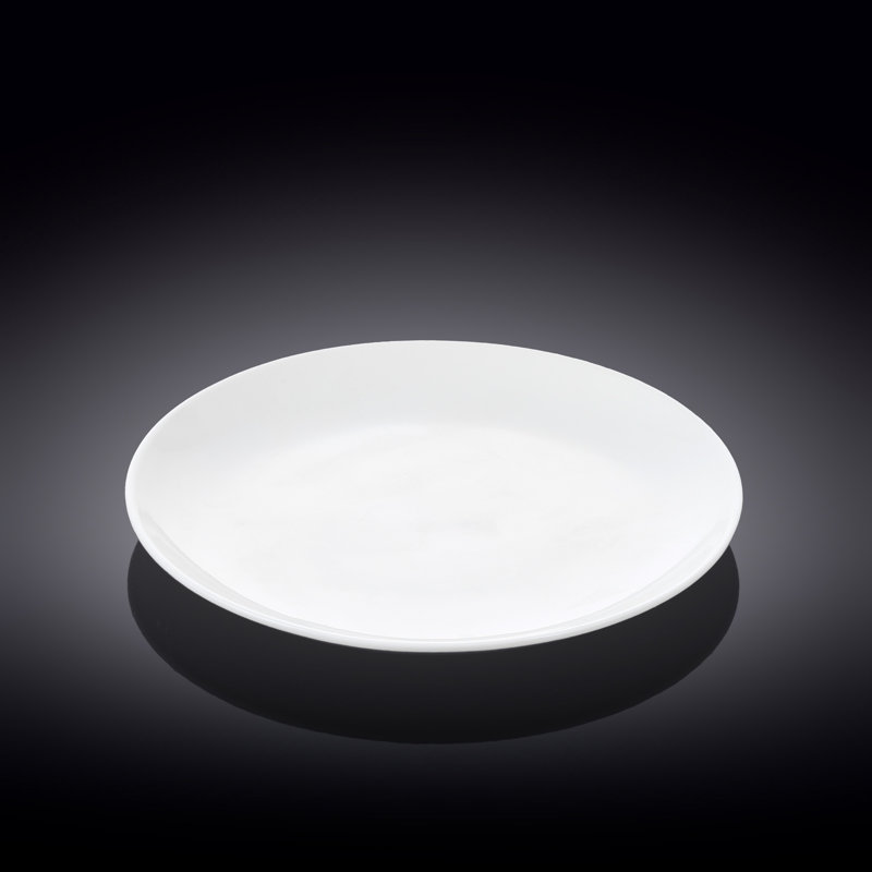 Fine Porcelain Rolled Rim 25.5cm Dinner Plate Set of 6