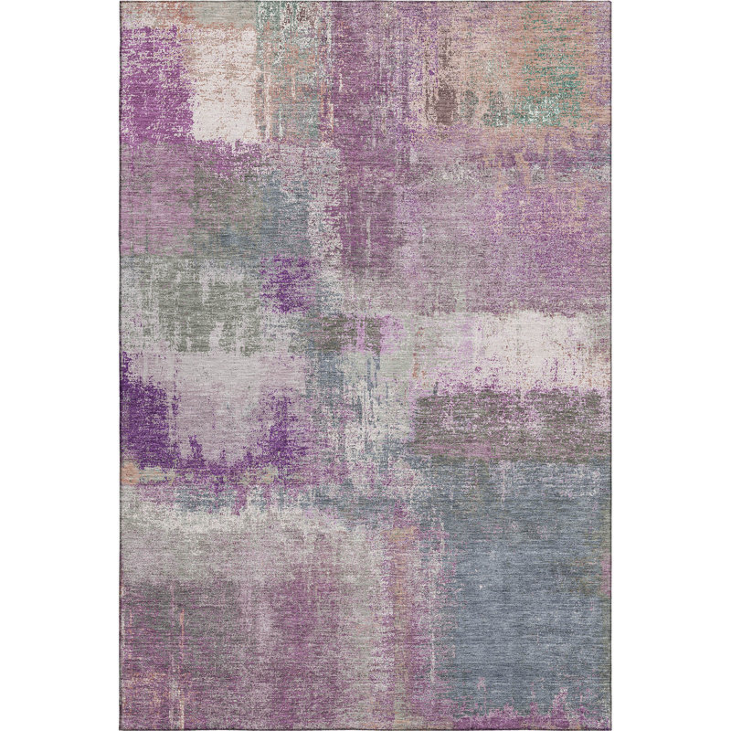 Premium Machine Washable Kumbhar AMF1354 Modern Rug, Rectangle 10' x 14'
