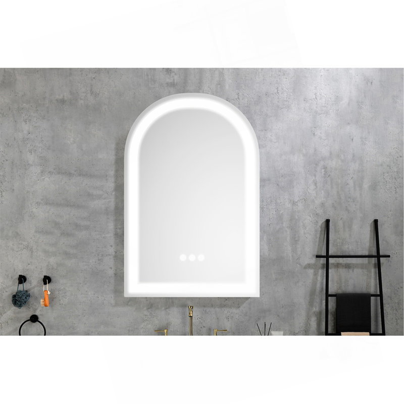 Miroir mural de salle de bain 26 * 38 avec éclairage à DEL haute luminosité, 26 po x 38 po