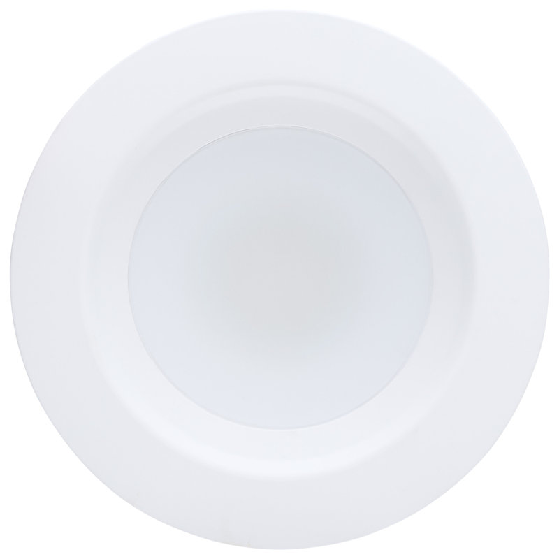 6 Watt LED Downlight Retrofit 4 Inch CCT Selectable Round White Finish