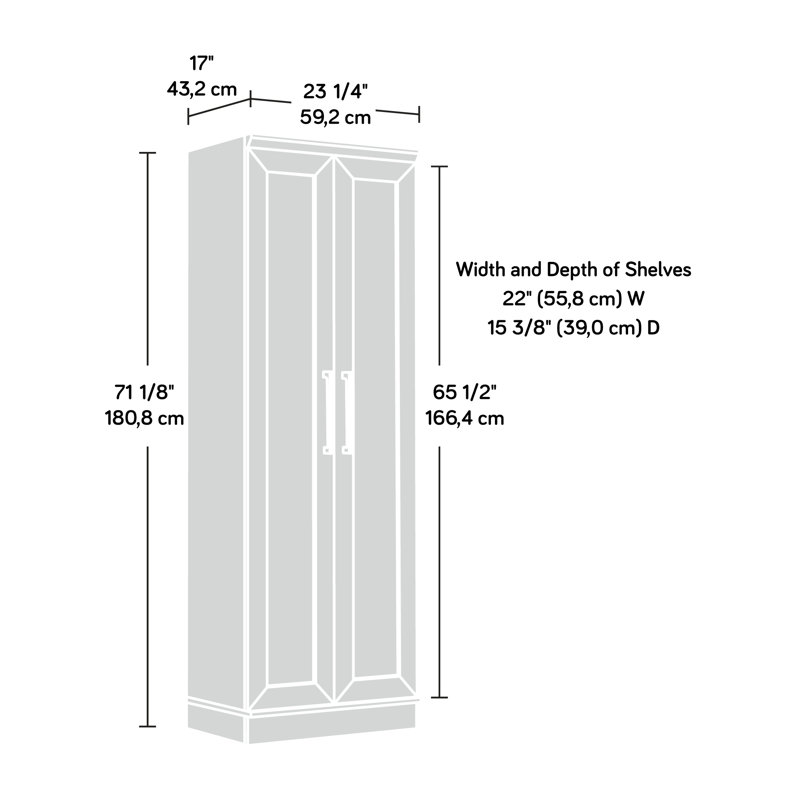 Carnesha 4 - Shelf Storage Cabinet, Soft White