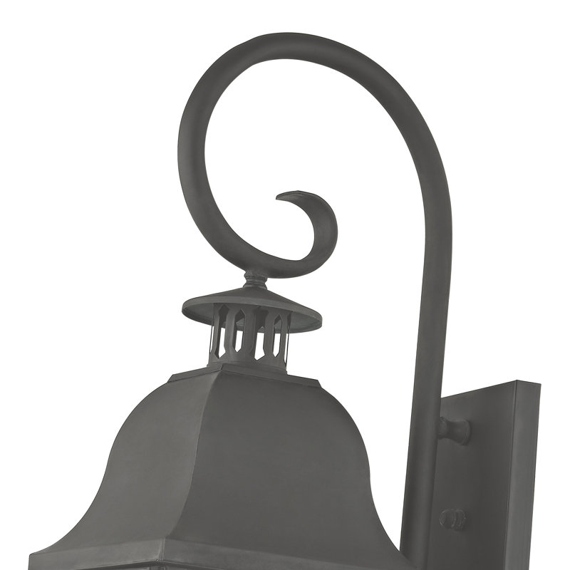 Arnfred Solid Brass Wall Light, 24.75" H x 8.25" W x 11.5" D, Charcoal
